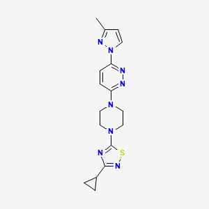 3-[4-(3-cyclopropyl-1,2,4-thiadiazol-5-yl)piperazin-1-yl]-6-(3-methyl-1H-pyrazol-1-yl)pyridazine