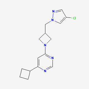 4-{3-[(4-chloro-1H-pyrazol-1-yl)methyl]azetidin-1-yl}-6-cyclobutylpyrimidine