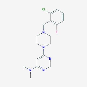 6-{4-[(2-chloro-6-fluorophenyl)methyl]piperazin-1-yl}-N,N-dimethylpyrimidin-4-amine