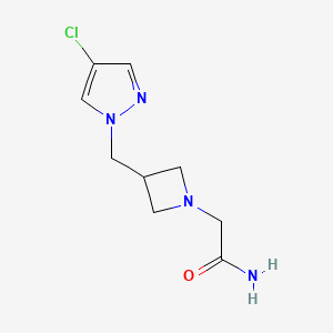 2-{3-[(4-chloro-1H-pyrazol-1-yl)methyl]azetidin-1-yl}acetamide