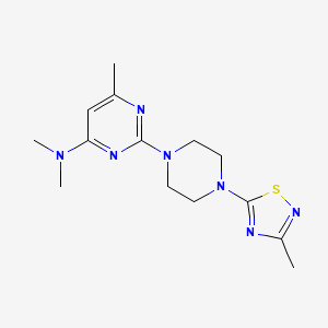 N,N,6-trimethyl-2-[4-(3-methyl-1,2,4-thiadiazol-5-yl)piperazin-1-yl]pyrimidin-4-amine