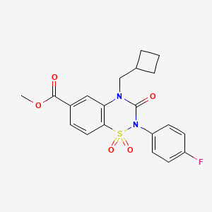 Methyl 4-(cyclobutylmethyl)-2-(4-fluorophenyl)-1,1,3-trioxo-1lambda6,2,4-benzothiadiazine-6-carboxylate