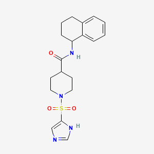 1-(1H-imidazol-5-ylsulfonyl)-N-(1,2,3,4-tetrahydronaphthalen-1-yl)-4-piperidinecarboxamide