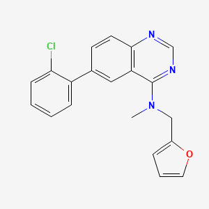 6-(2-chlorophenyl)-N-(2-furanylmethyl)-N-methyl-4-quinazolinamine