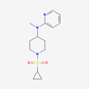 molecular formula C14H21N3O2S B12269461 N-[1-(cyclopropanesulfonyl)piperidin-4-yl]-N-methylpyridin-2-amine 