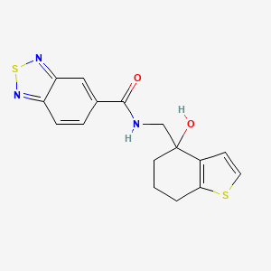 N-[(4-hydroxy-4,5,6,7-tetrahydro-1-benzothiophen-4-yl)methyl]-2,1,3-benzothiadiazole-5-carboxamide