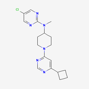 molecular formula C18H23ClN6 B12269475 5-chloro-N-[1-(6-cyclobutylpyrimidin-4-yl)piperidin-4-yl]-N-methylpyrimidin-2-amine 