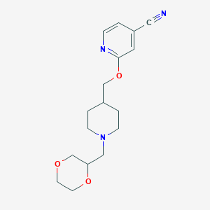 2-({1-[(1,4-Dioxan-2-yl)methyl]piperidin-4-yl}methoxy)pyridine-4-carbonitrile