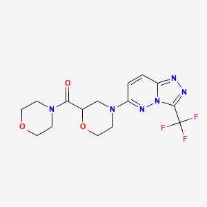 2-(Morpholine-4-carbonyl)-4-[3-(trifluoromethyl)-[1,2,4]triazolo[4,3-b]pyridazin-6-yl]morpholine