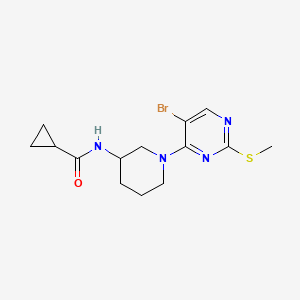 N-{1-[5-bromo-2-(methylsulfanyl)pyrimidin-4-yl]piperidin-3-yl}cyclopropanecarboxamide