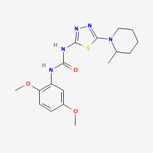 molecular formula C17H23N5O3S B1226951 1-(2,5-二甲氧基苯基)-3-[5-(2-甲基-1-哌啶基)-1,3,4-噻二唑-2-基]脲 