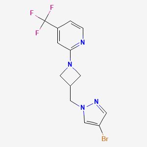 2-{3-[(4-bromo-1H-pyrazol-1-yl)methyl]azetidin-1-yl}-4-(trifluoromethyl)pyridine