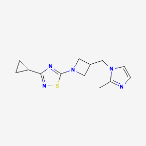 3-cyclopropyl-5-{3-[(2-methyl-1H-imidazol-1-yl)methyl]azetidin-1-yl}-1,2,4-thiadiazole