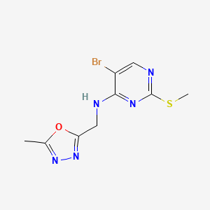 5-bromo-N-[(5-methyl-1,3,4-oxadiazol-2-yl)methyl]-2-(methylsulfanyl)pyrimidin-4-amine