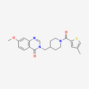 7-Methoxy-3-{[1-(4-methylthiophene-2-carbonyl)piperidin-4-yl]methyl}-3,4-dihydroquinazolin-4-one