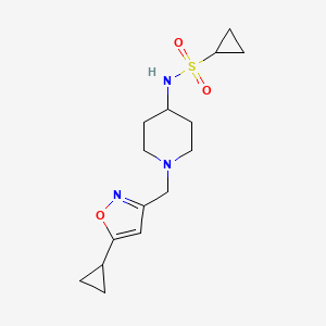 N-{1-[(5-cyclopropyl-1,2-oxazol-3-yl)methyl]piperidin-4-yl}cyclopropanesulfonamide