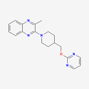 molecular formula C19H21N5O B12269543 2-Methyl-3-{4-[(pyrimidin-2-yloxy)methyl]piperidin-1-yl}quinoxaline 