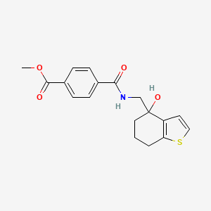 Methyl 4-{[(4-hydroxy-4,5,6,7-tetrahydro-1-benzothiophen-4-yl)methyl]carbamoyl}benzoate