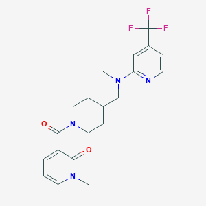 molecular formula C20H23F3N4O2 B12269585 1-Methyl-3-[4-({methyl[4-(trifluoromethyl)pyridin-2-yl]amino}methyl)piperidine-1-carbonyl]-1,2-dihydropyridin-2-one 