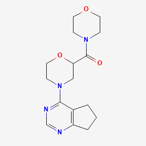 4-{5H,6H,7H-cyclopenta[d]pyrimidin-4-yl}-2-(morpholine-4-carbonyl)morpholine