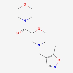 4-[(5-Methyl-1,2-oxazol-4-yl)methyl]-2-(morpholine-4-carbonyl)morpholine