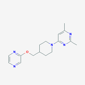 2,4-Dimethyl-6-{4-[(pyrazin-2-yloxy)methyl]piperidin-1-yl}pyrimidine