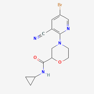 4-(5-bromo-3-cyanopyridin-2-yl)-N-cyclopropylmorpholine-2-carboxamide