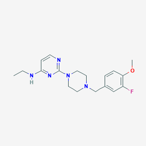 N-ethyl-2-{4-[(3-fluoro-4-methoxyphenyl)methyl]piperazin-1-yl}pyrimidin-4-amine