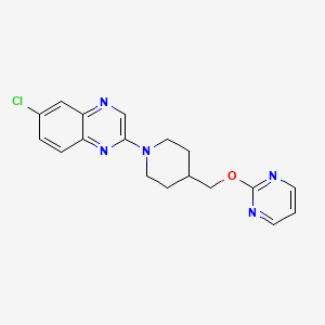 6-Chloro-2-{4-[(pyrimidin-2-yloxy)methyl]piperidin-1-yl}quinoxaline