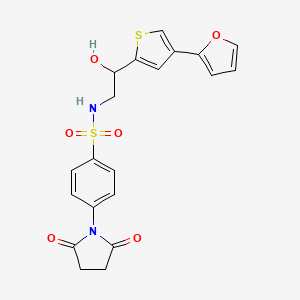 4-(2,5-dioxopyrrolidin-1-yl)-N-{2-[4-(furan-2-yl)thiophen-2-yl]-2-hydroxyethyl}benzene-1-sulfonamide