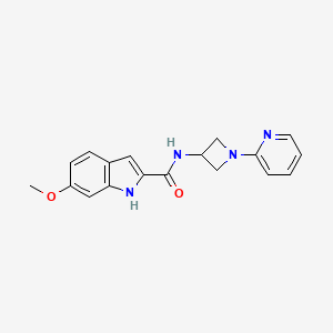 molecular formula C18H18N4O2 B12269730 6-methoxy-N-[1-(pyridin-2-yl)azetidin-3-yl]-1H-indole-2-carboxamide 