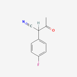 molecular formula C10H8FNO B1226975 2-(4-氟苯基)-3-氧代丁腈 CAS No. 447-03-0