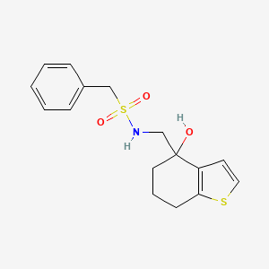 molecular formula C16H19NO3S2 B12269761 N-[(4-hydroxy-4,5,6,7-tetrahydro-1-benzothiophen-4-yl)methyl]-1-phenylmethanesulfonamide 