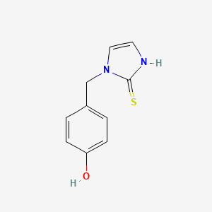 molecular formula C10H10N2OS B1226980 1-(4-羟基苄基)咪唑-2-硫醇 CAS No. 95333-64-5