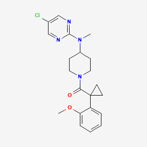 5-chloro-N-{1-[1-(2-methoxyphenyl)cyclopropanecarbonyl]piperidin-4-yl}-N-methylpyrimidin-2-amine