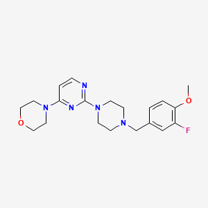 molecular formula C20H26FN5O2 B12269822 4-(2-{4-[(3-Fluoro-4-methoxyphenyl)methyl]piperazin-1-yl}pyrimidin-4-yl)morpholine 