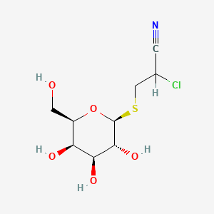 B1226983 2'-Chloro-2'-cyanoethyl-1-thio-beta-D-galactopyranoside CAS No. 36373-29-2