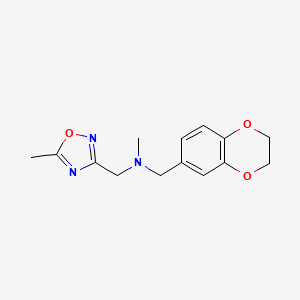 [(2,3-Dihydro-1,4-benzodioxin-6-yl)methyl](methyl)[(5-methyl-1,2,4-oxadiazol-3-yl)methyl]amine