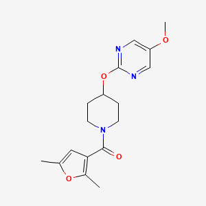 molecular formula C17H21N3O4 B12269838 2-{[1-(2,5-Dimethylfuran-3-carbonyl)piperidin-4-yl]oxy}-5-methoxypyrimidine 