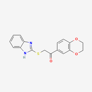 2-(1H-benzimidazol-2-ylsulfanyl)-1-(2,3-dihydro-1,4-benzodioxin-6-yl)ethanone