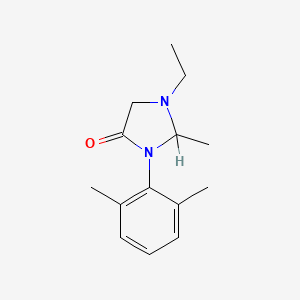 B1226992 3-(2,6-Dimethylphenyl)-1-ethyl-2-methylimidazolidin-4-one CAS No. 32845-42-4