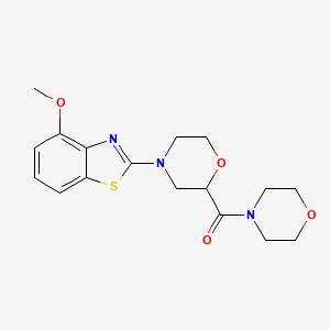 molecular formula C17H21N3O4S B12269922 4-Methoxy-2-[2-(morpholine-4-carbonyl)morpholin-4-yl]-1,3-benzothiazole 