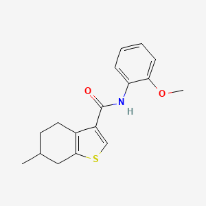 molecular formula C17H19NO2S B1226995 N-(2-甲氧基苯基)-6-甲基-4,5,6,7-四氢-1-苯并噻吩-3-甲酰胺 