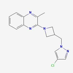 2-{3-[(4-chloro-1H-pyrazol-1-yl)methyl]azetidin-1-yl}-3-methylquinoxaline