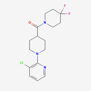 molecular formula C16H20ClF2N3O B12269975 3-Chloro-2-[4-(4,4-difluoropiperidine-1-carbonyl)piperidin-1-yl]pyridine 