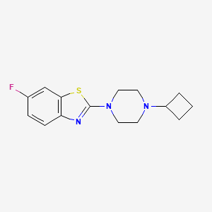 molecular formula C15H18FN3S B12269981 2-(4-Cyclobutylpiperazin-1-yl)-6-fluoro-1,3-benzothiazole 