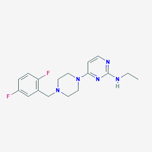 molecular formula C17H21F2N5 B12269983 4-{4-[(2,5-difluorophenyl)methyl]piperazin-1-yl}-N-ethylpyrimidin-2-amine 