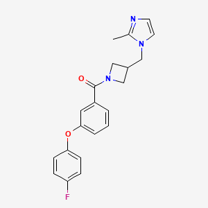 1-({1-[3-(4-fluorophenoxy)benzoyl]azetidin-3-yl}methyl)-2-methyl-1H-imidazole