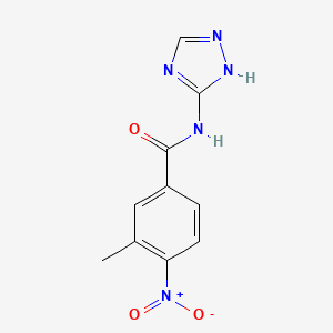 molecular formula C10H9N5O3 B1227000 3-甲基-4-硝基-N-(1H-1,2,4-三唑-5-基)苯甲酰胺 