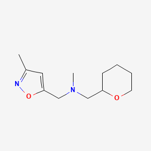 Methyl[(3-methyl-1,2-oxazol-5-yl)methyl][(oxan-2-yl)methyl]amine